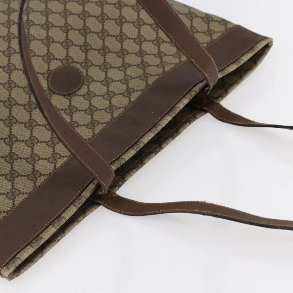 GUCCI GG Supreme Tote Bag PVC Beige 156 02 109 Auth bs30092 - Picture 7 of 16